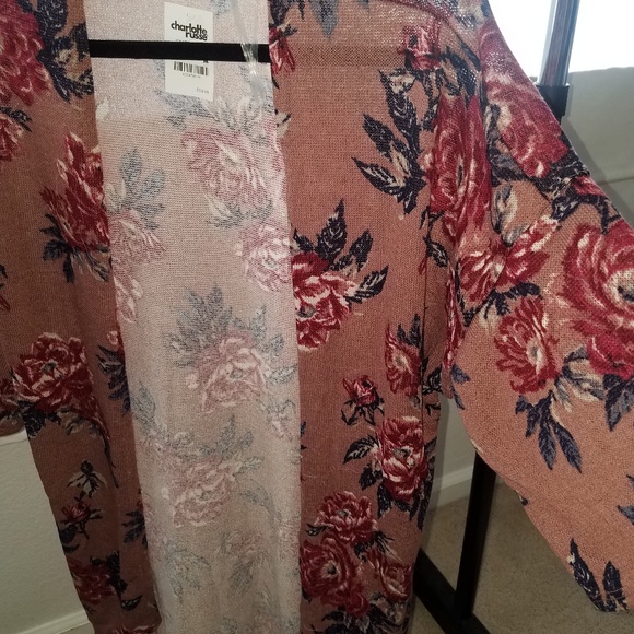 Floral open long cardigan NWT - Picture 4 of 4